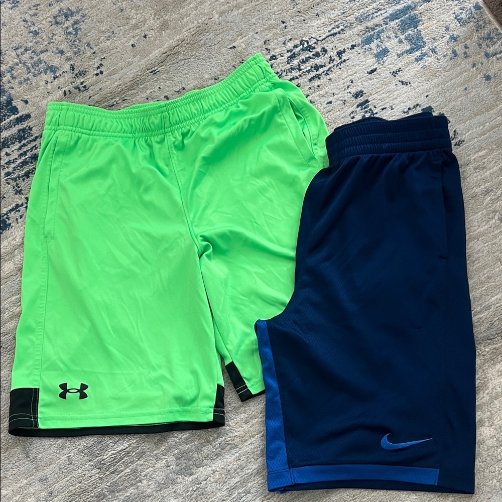 Under Armour Kids Shorts - Neon Green and Black